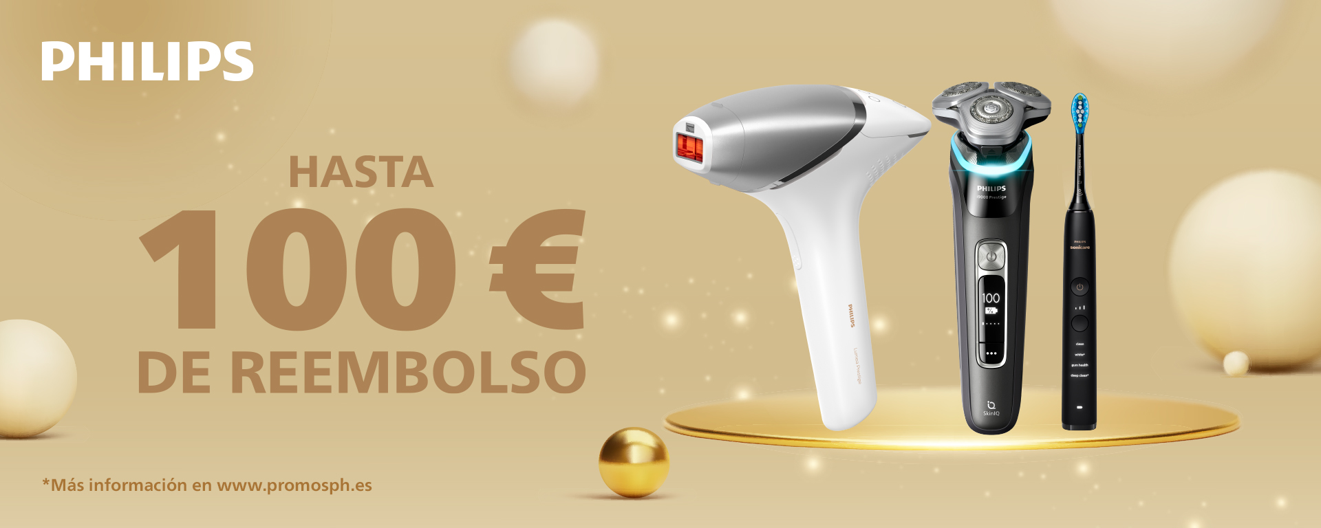 Compra tu producto Philips y recibe hasta 100 € de reembolso