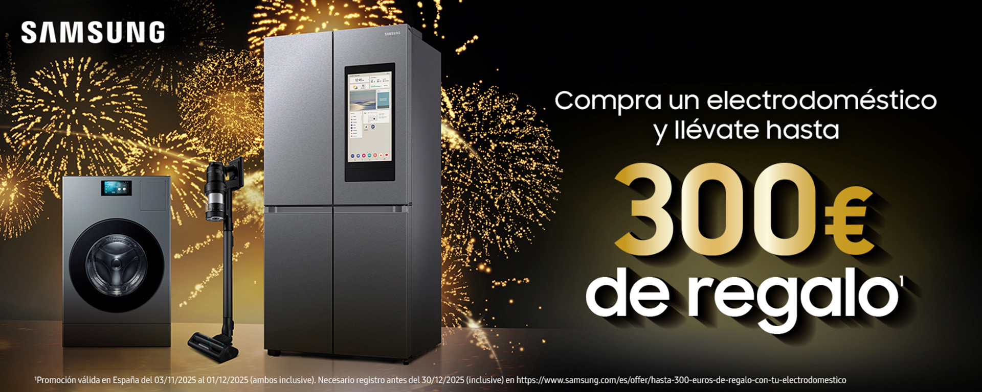 Consigue hasta 300 € de reembolso con tus electrodomésticos Samsung
