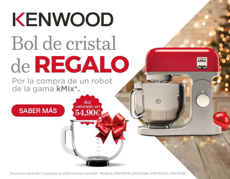 Consigue un bol de cristal de regalo con tu robot de cocina Kenwood kMix