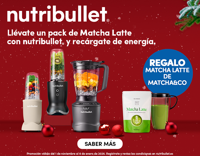 Consigue un Matcha Latte de regalo con tu compra de una batidora Nutribullet
