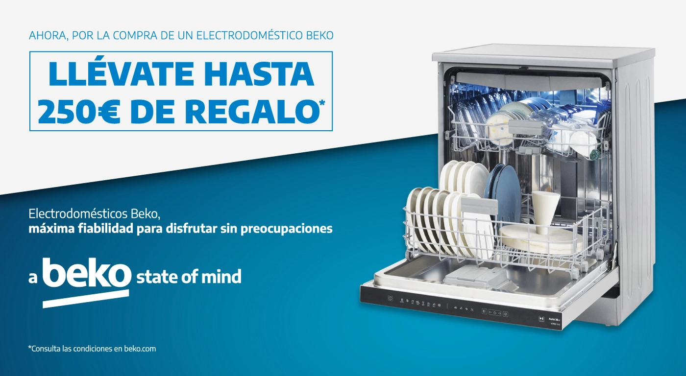 Hasta 250 € de reembolso con tu nuevo electrodoméstico Beko
