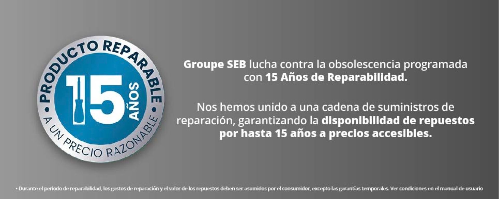 15 Años de reparabilidad en Rowenta
