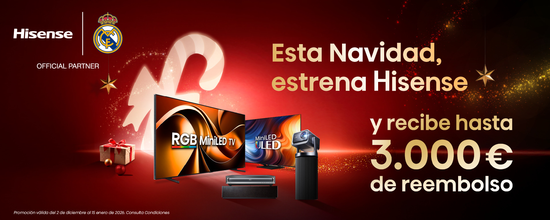 Hasta 3.000 € de reembolso por la compra de tu TV Hisense