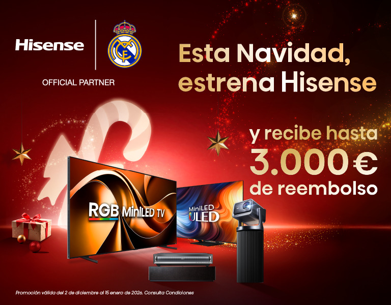 Hasta 3.000 € de reembolso por la compra de tu TV Hisense