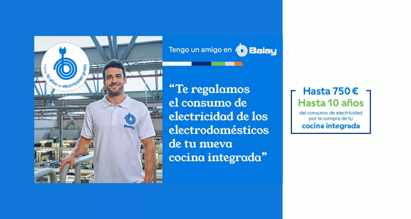Balay te paga hasta 240 € en el consumo eléctrico de tu nueva cocina integrada