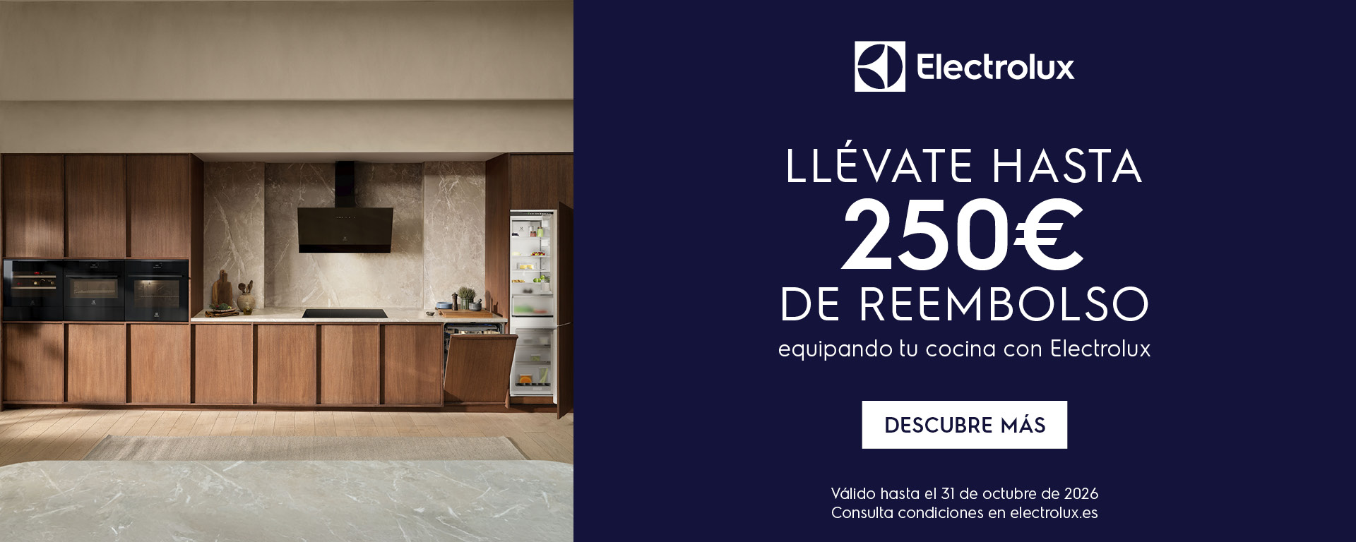 Compra electrodomésticos Electrolux y llévate hasta 250€ de reembolso