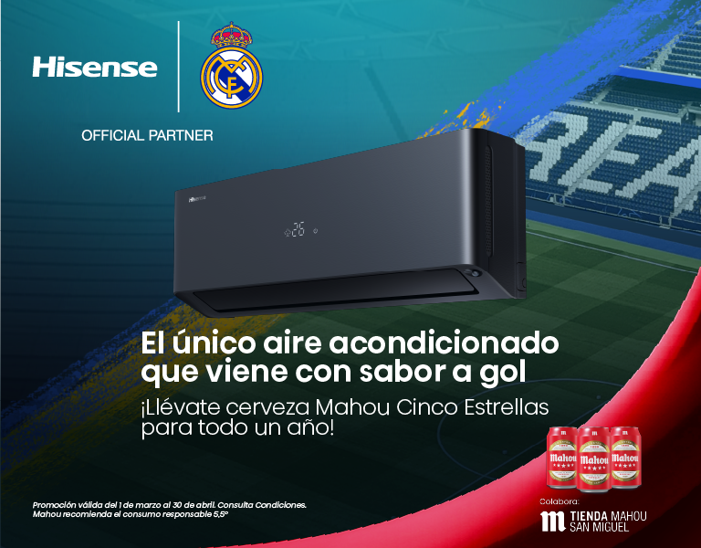 Compra un aire acondicionado Hisense y llévate hasta 1 año de cerveza Mahou