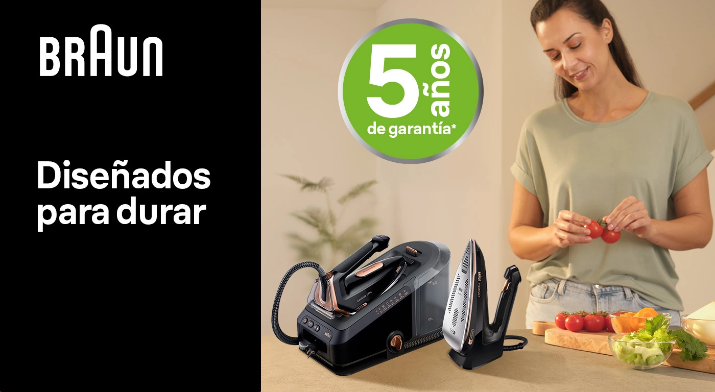 Consigue 5 años de garantía con tu plancha Braun en Euronics