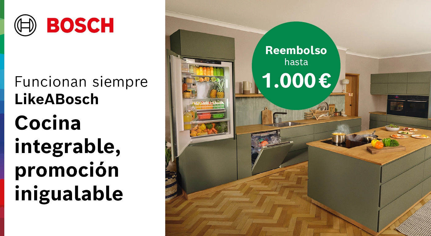 Reembolso de hasta 1000€ con tu cocina integrable Bosch