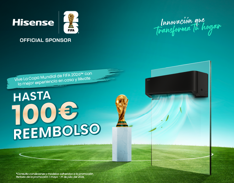 Compra un aire acondicionado Hisense y consigue hasta 100€ de reembolso