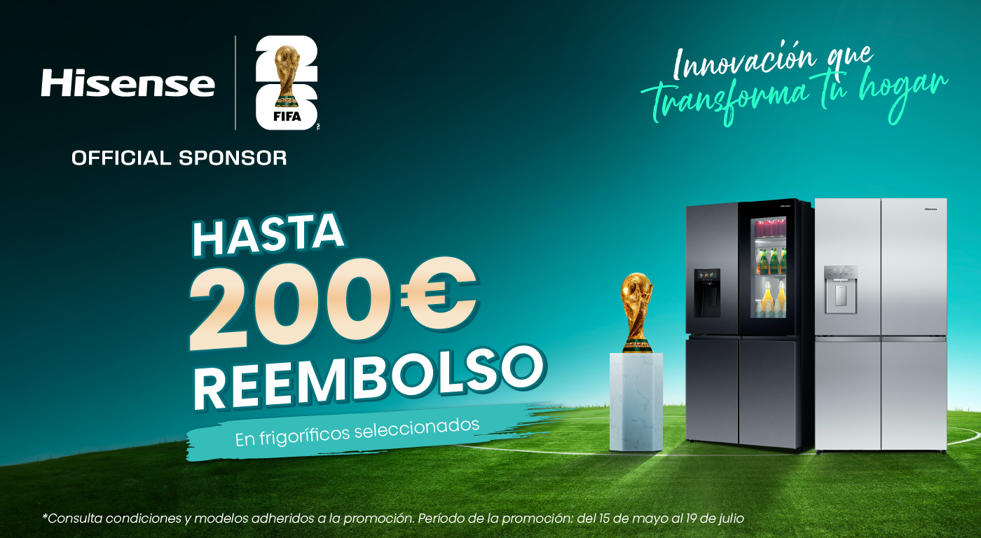 Consigue hasta 200€ de reembolso en tu nuevo frigorífico Hisense