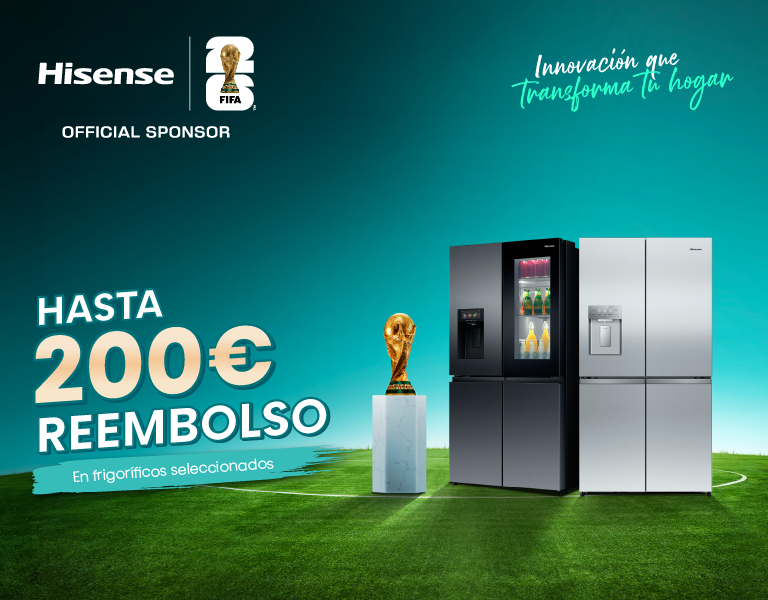 Consigue hasta 200€ de reembolso en tu nuevo frigorífico Hisense