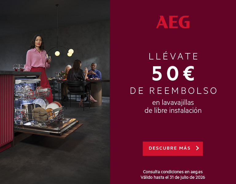 Compra un lavavajillas AEG y llévate 50€ de reembolso