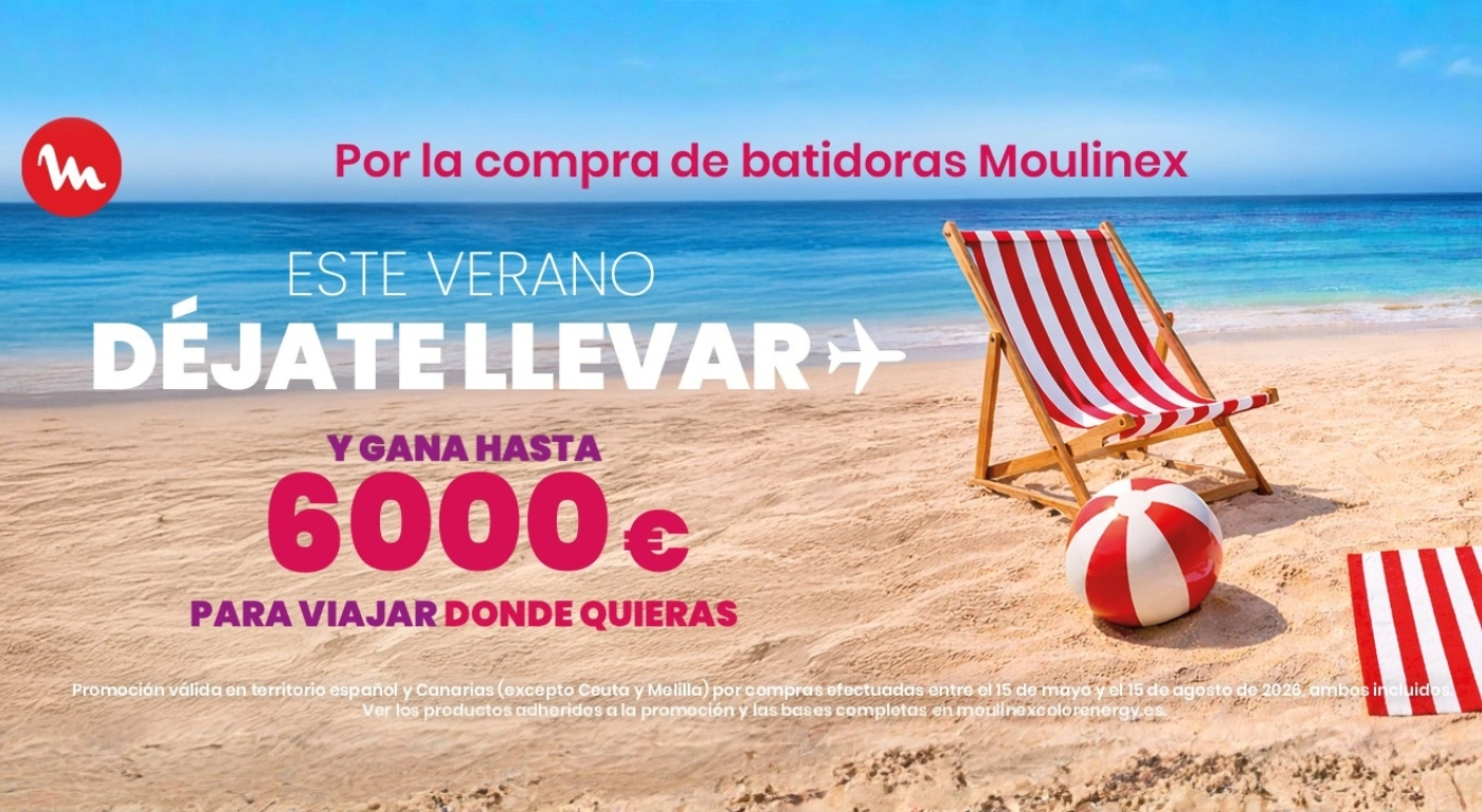 Compra una batidora Moulinex y entra en el sorteo de un viaje de 6.000€