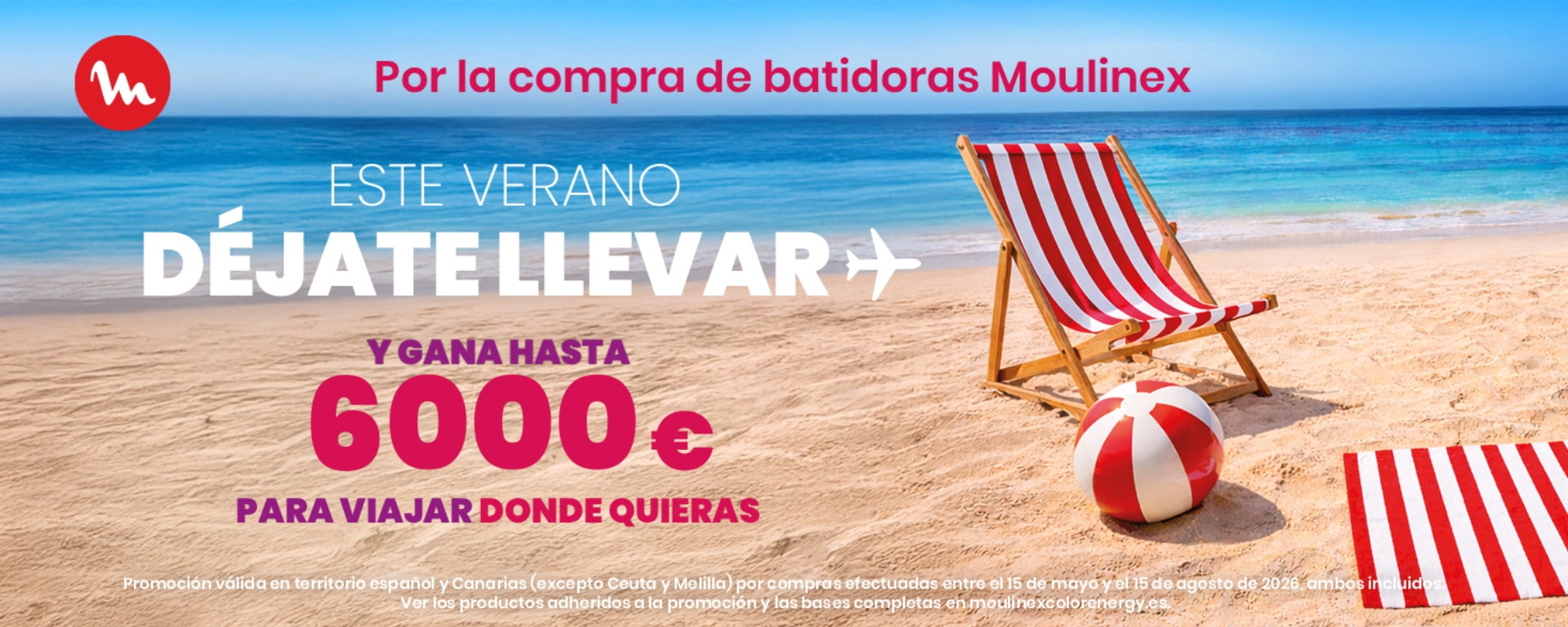 Compra una batidora Moulinex y entra en el sorteo de un viaje de 6.000€