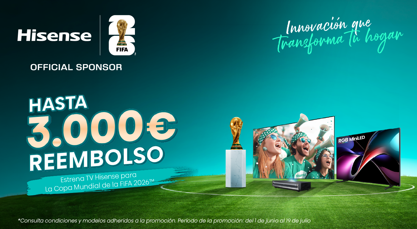 Consigue hasta 3.000€ de reembolso con tu TV Hisense en Euronics