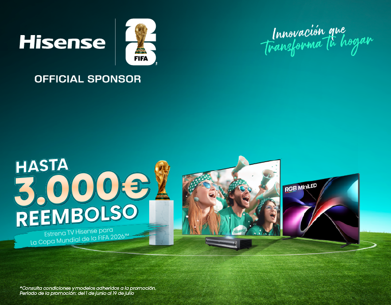 Consigue hasta 3.000€ de reembolso con tu TV Hisense en Euronics