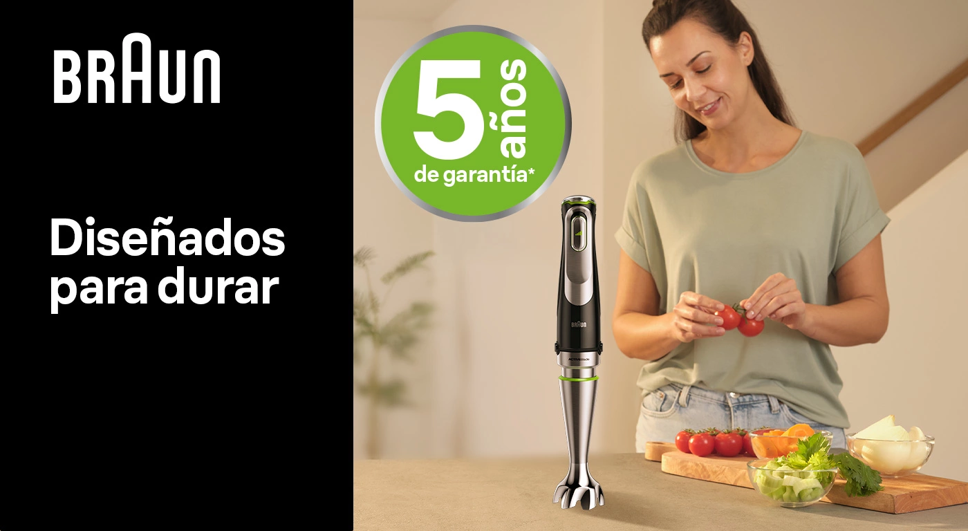 Amplía tu garantía a 5 años con Minipimers Braun