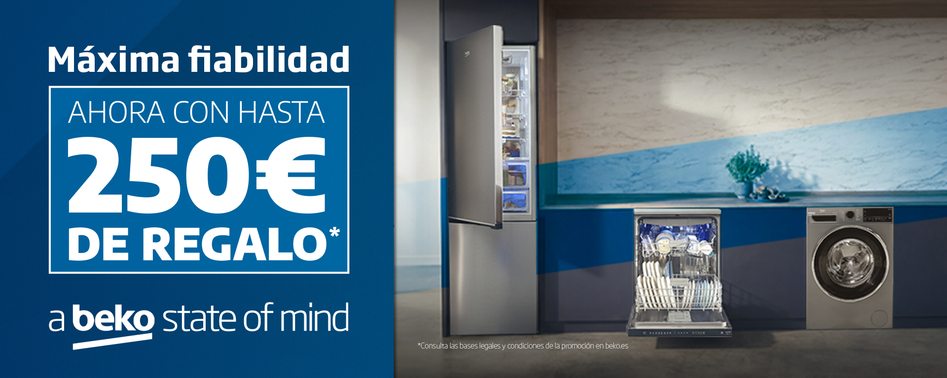 Compra un electrodoméstico Beko y llévate una tarjeta digital de hasta 250€
