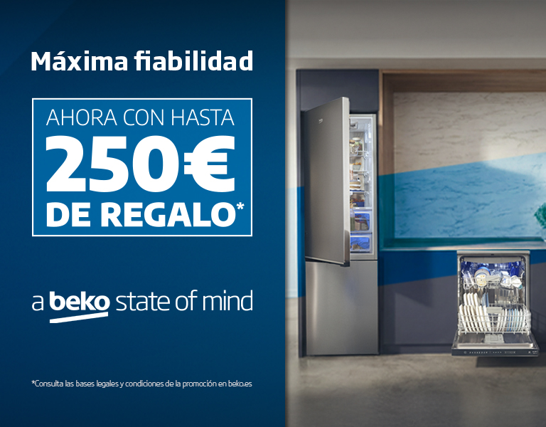 Compra un electrodoméstico Beko y llévate una tarjeta digital de hasta 250€