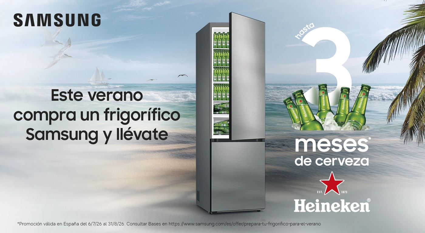Compra un frigorífico Samsung y llévate hasta 72 latas de cerveza Heineken