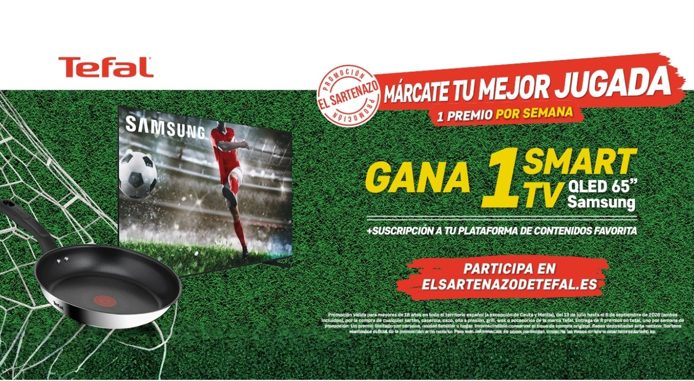 Compra menaje Tefal y entra en el sorteo de una TV Samsung 65